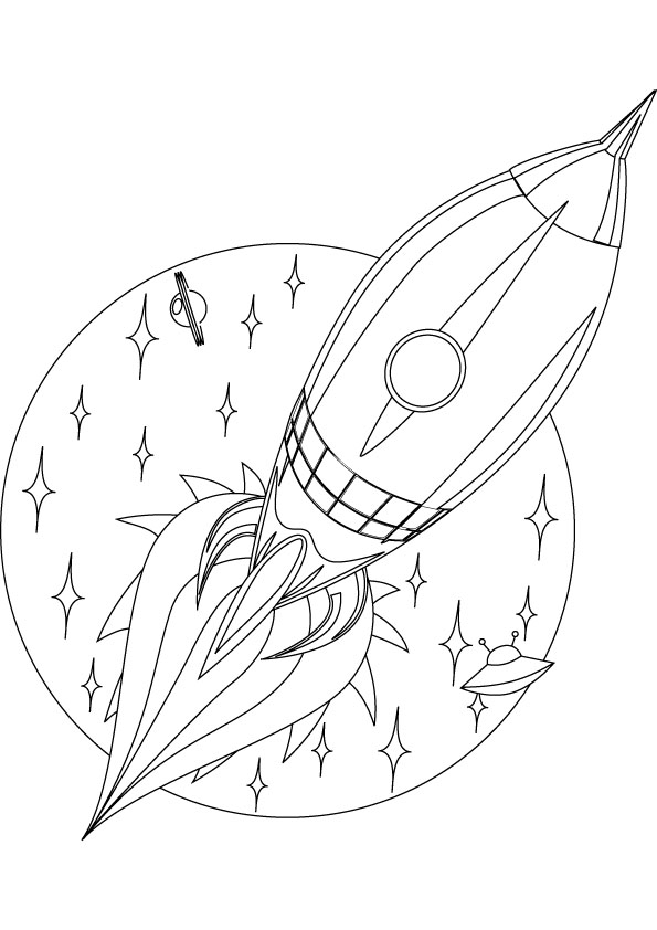 Раскраска: ракета (транспорт) #140090 - Бесплатные раскраски для печати