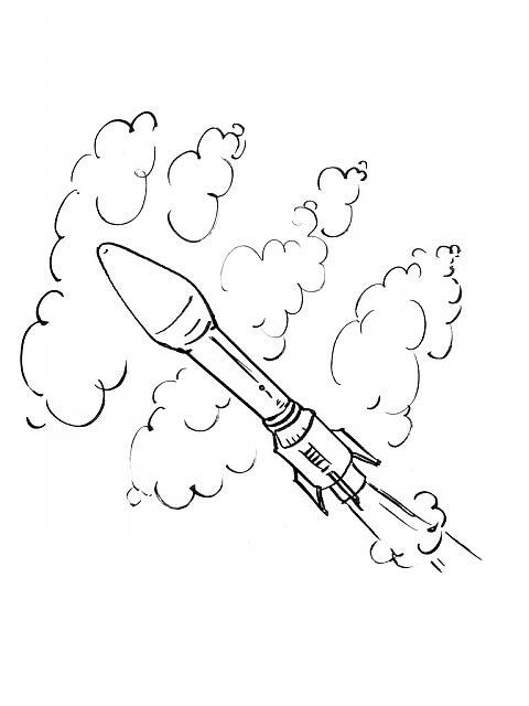 Раскраска: ракета (транспорт) #140110 - Бесплатные раскраски для печати