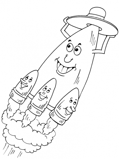 Раскраска: ракета (транспорт) #140113 - Бесплатные раскраски для печати