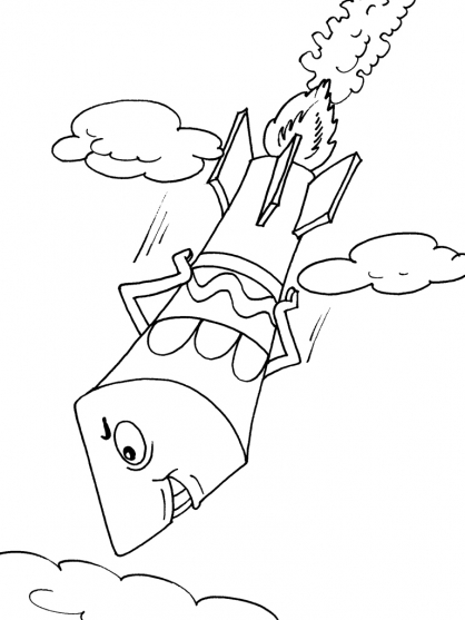 Раскраска: ракета (транспорт) #140124 - Бесплатные раскраски для печати