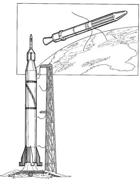 Раскраска: ракета (транспорт) #140184 - Бесплатные раскраски для печати