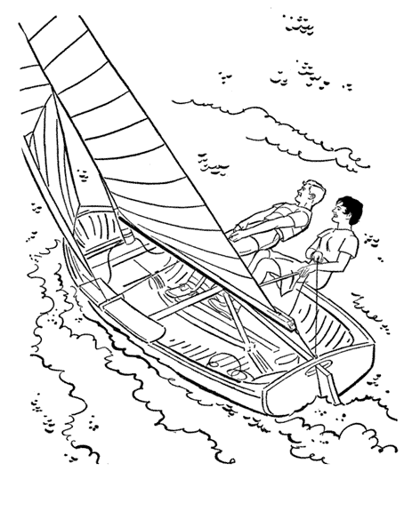 Раскраска: яхта (транспорт) #143549 - Бесплатные раскраски для печати