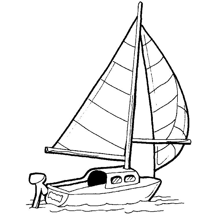 Раскраска: яхта (транспорт) #143569 - Бесплатные раскраски для печати