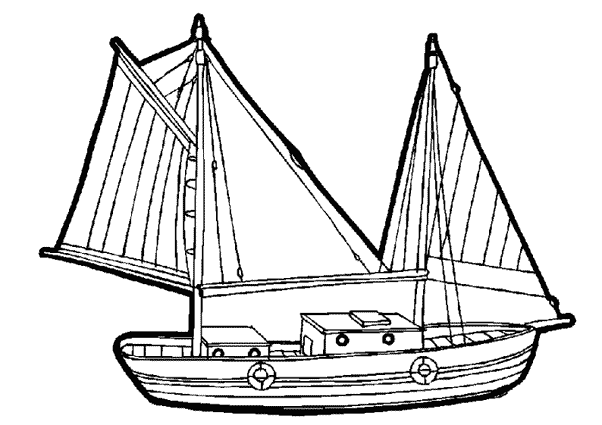 Раскраска: яхта (транспорт) #143585 - Бесплатные раскраски для печати