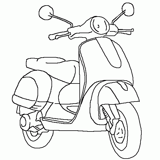 Раскраска: скутер (транспорт) #139533 - Бесплатные раскраски для печати