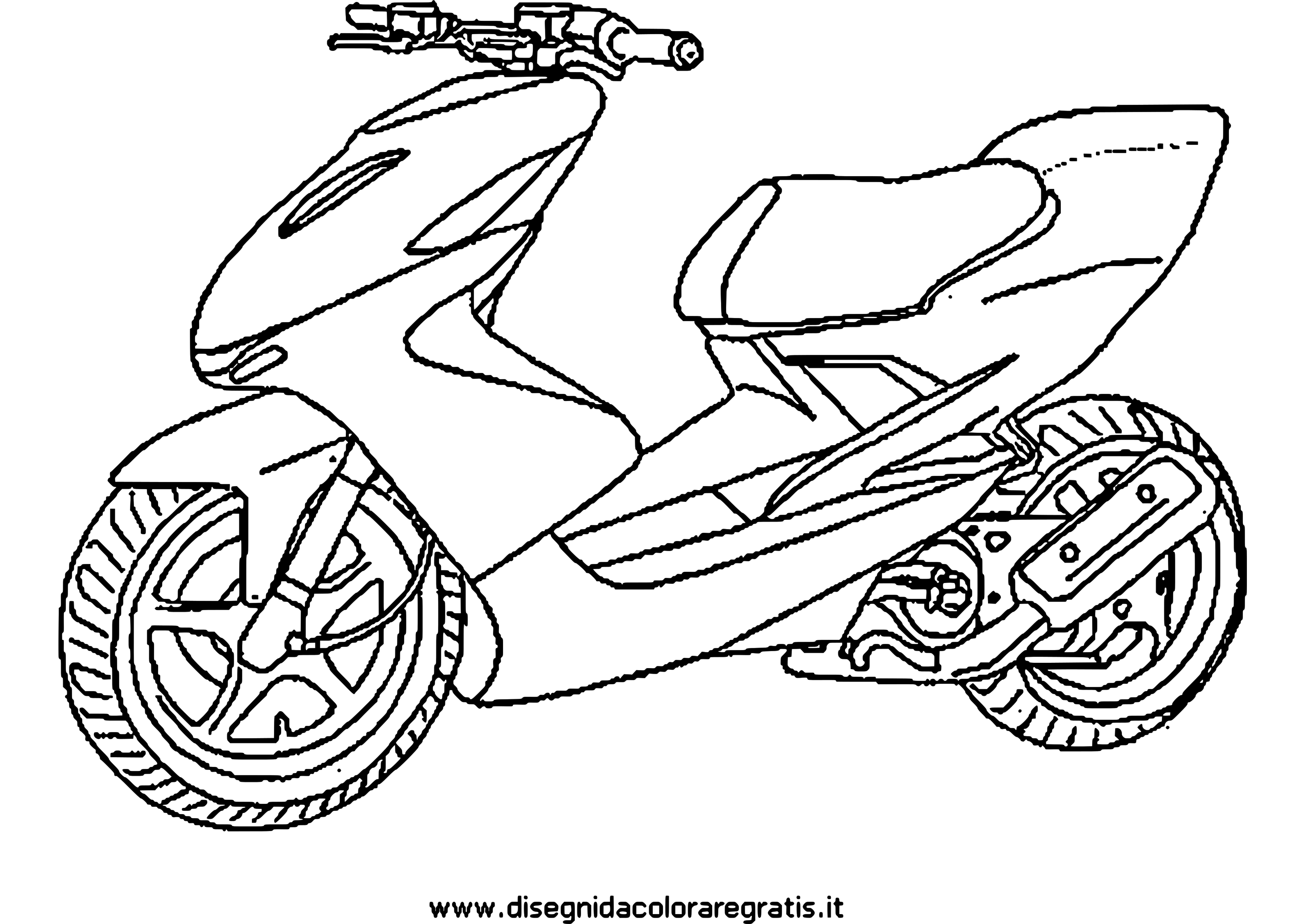 Раскраска: скутер (транспорт) #139536 - Бесплатные раскраски для печати