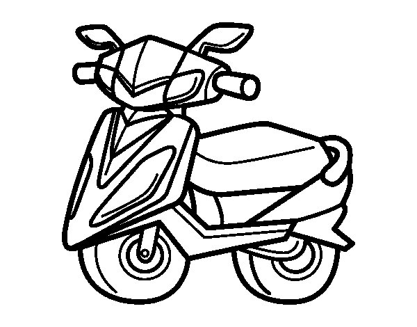 Раскраска: скутер (транспорт) #139541 - Бесплатные раскраски для печати