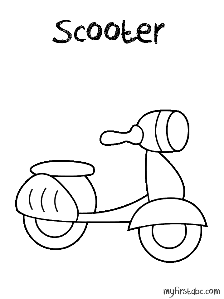 Раскраска: скутер (транспорт) #139543 - Бесплатные раскраски для печати