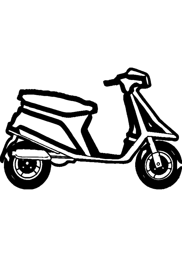 Раскраска: скутер (транспорт) #139546 - Бесплатные раскраски для печати