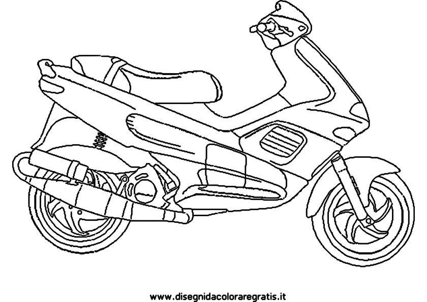 Раскраска: скутер (транспорт) #139553 - Бесплатные раскраски для печати