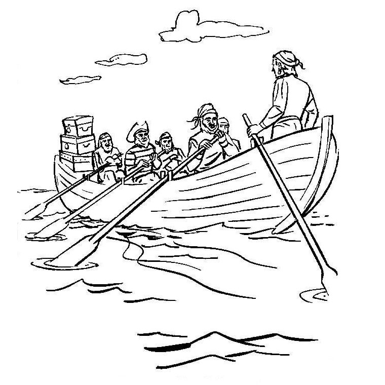 Раскраска: Каноэ / Лодка (транспорт) #142217 - Бесплатные раскраски для печати