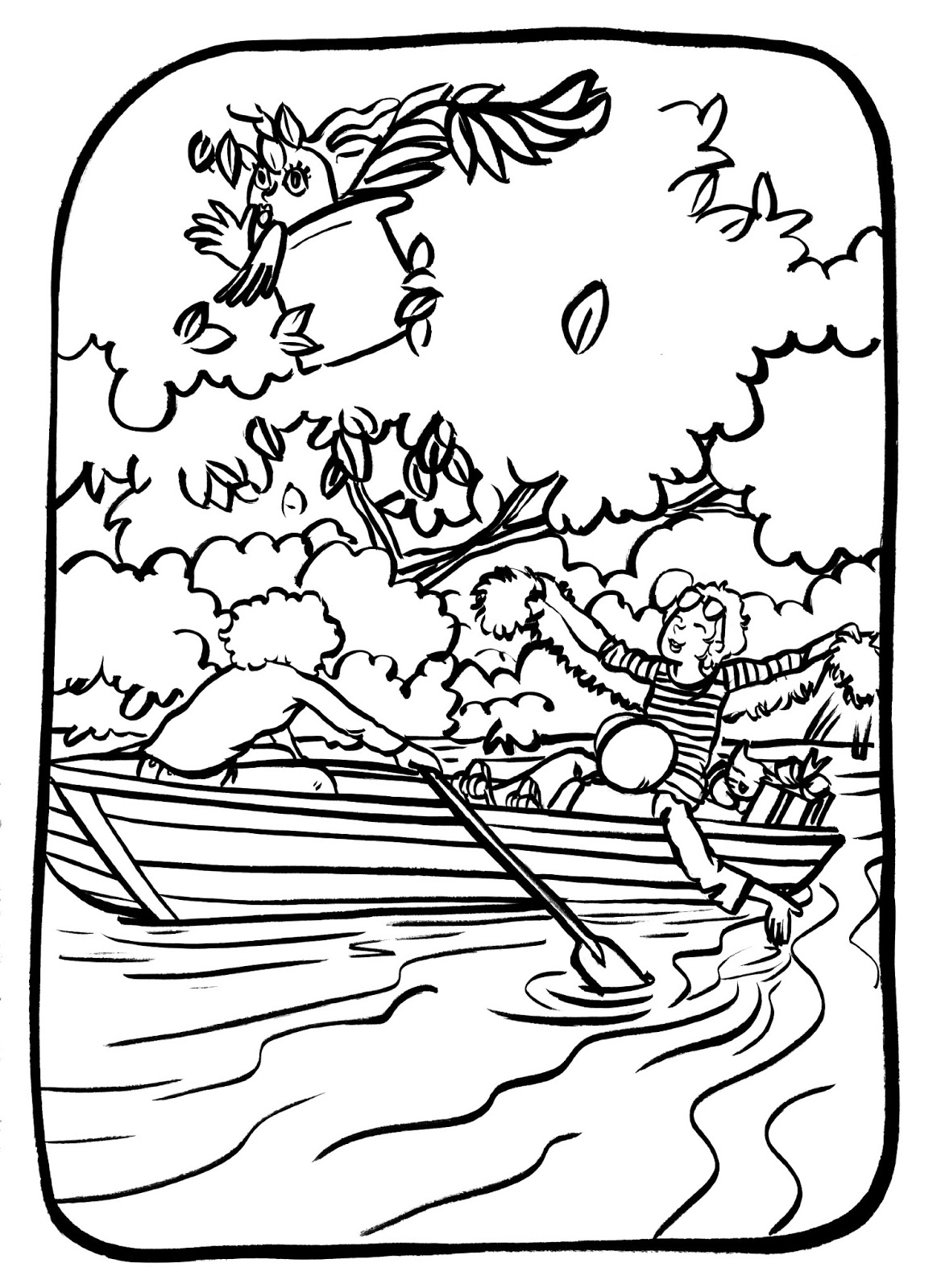 Раскраска: Каноэ / Лодка (транспорт) #142328 - Бесплатные раскраски для печати