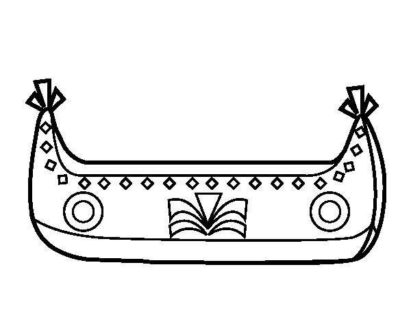 Раскраска: Каноэ / Лодка (транспорт) #142332 - Бесплатные раскраски для печати