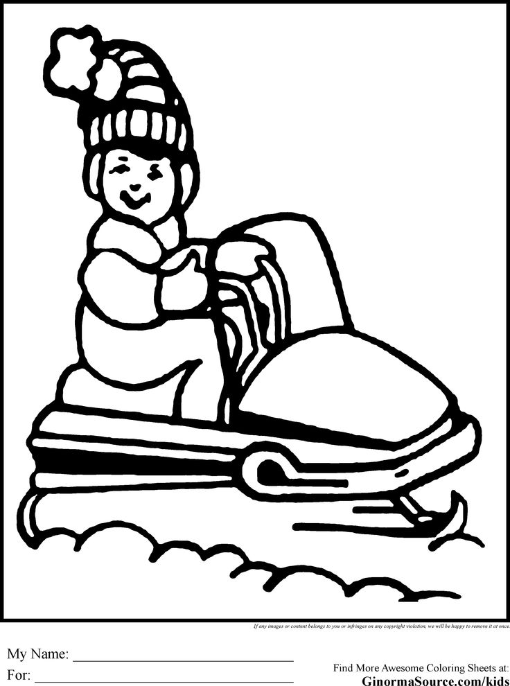 Раскраска: Снегоход / Skidoo (транспорт) #139763 - Бесплатные раскраски для печати