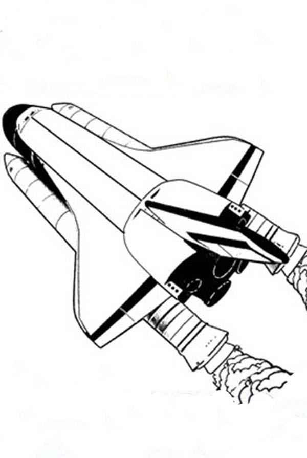 Раскраска: Космический челнок (транспорт) #140553 - Бесплатные раскраски для печати