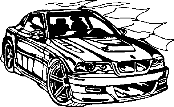 Раскраска: Спортивный автомобиль / тюнинг (транспорт) #147010 - Бесплатные раскраски для печати