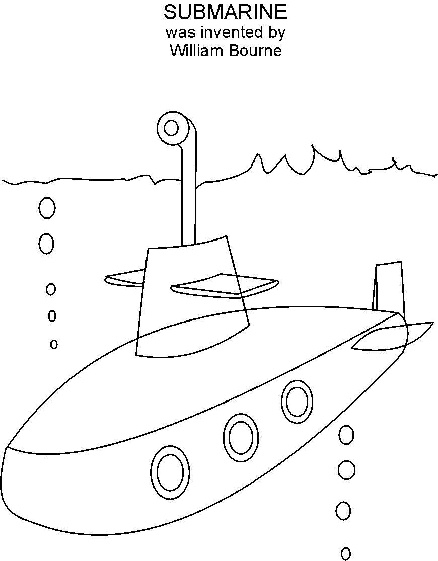 Раскраска: подводная лодка (транспорт) #137691 - Бесплатные раскраски для печати