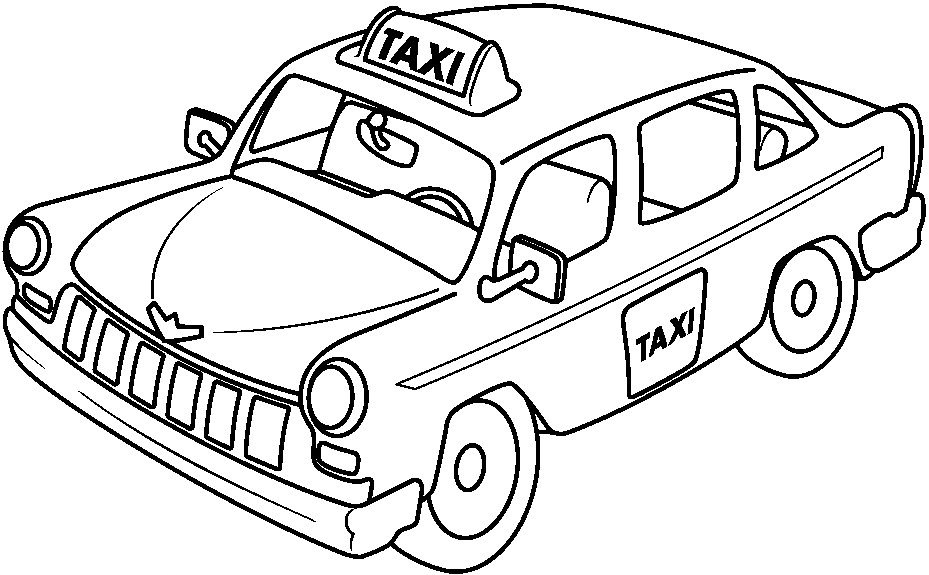 Раскраска: такси (транспорт) #137192 - Бесплатные раскраски для печати