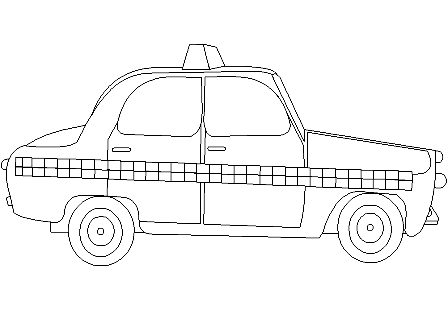 Раскраска: такси (транспорт) #137199 - Бесплатные раскраски для печати