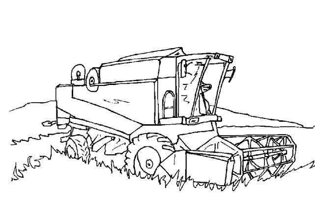 Раскраска: трактор (транспорт) #141928 - Бесплатные раскраски для печати