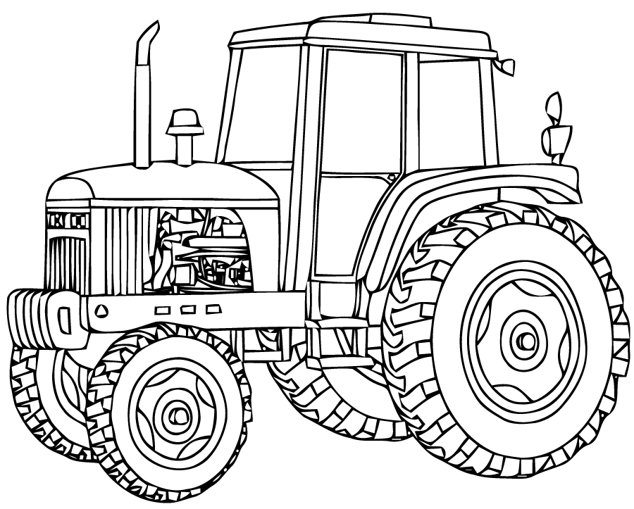 Раскраска: трактор (транспорт) #141929 - Бесплатные раскраски для печати