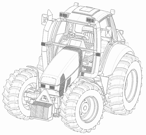 Раскраска: трактор (транспорт) #141937 - Бесплатные раскраски для печати