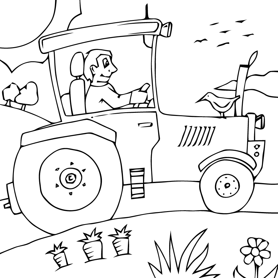 Раскраска: трактор (транспорт) #141940 - Бесплатные раскраски для печати