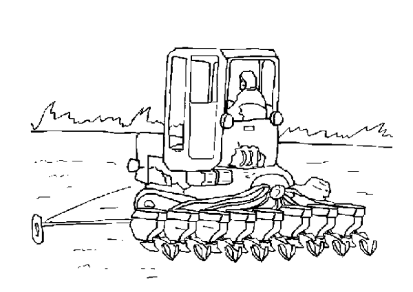 Раскраска: трактор (транспорт) #141955 - Бесплатные раскраски для печати