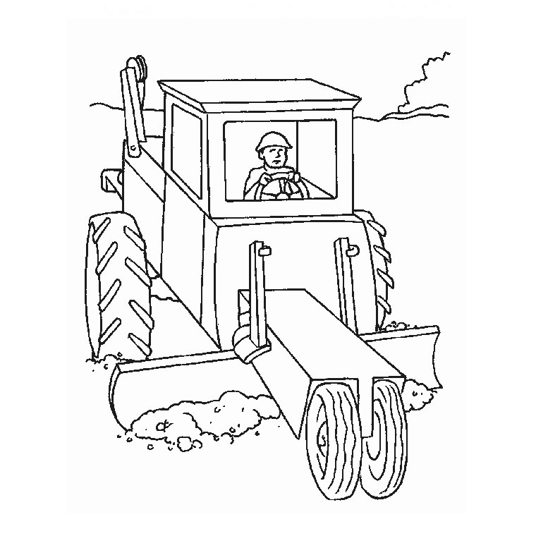 Раскраска: трактор (транспорт) #141956 - Бесплатные раскраски для печати