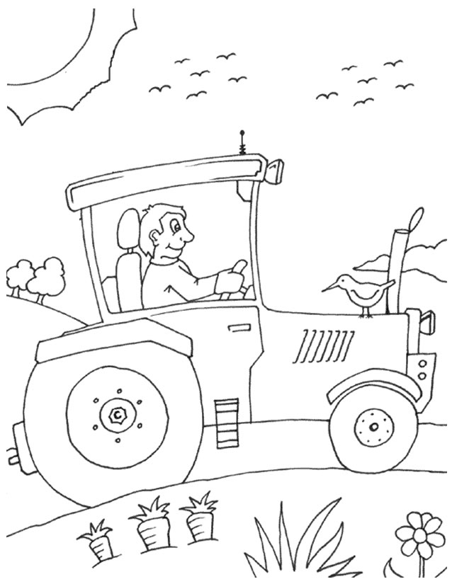 Раскраска: трактор (транспорт) #141984 - Бесплатные раскраски для печати