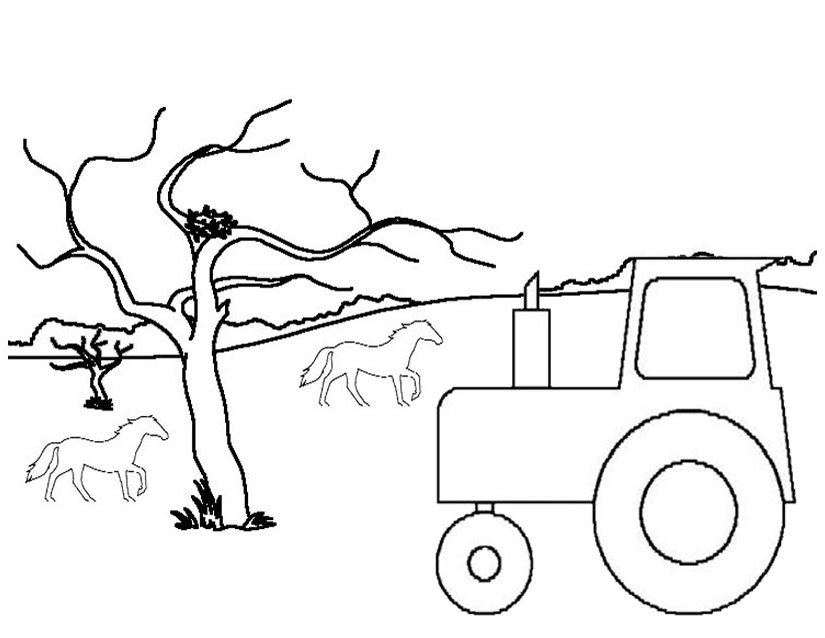 Раскраска: трактор (транспорт) #141987 - Бесплатные раскраски для печати