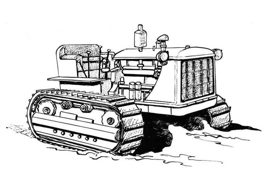 Раскраска: трактор (транспорт) #142078 - Бесплатные раскраски для печати