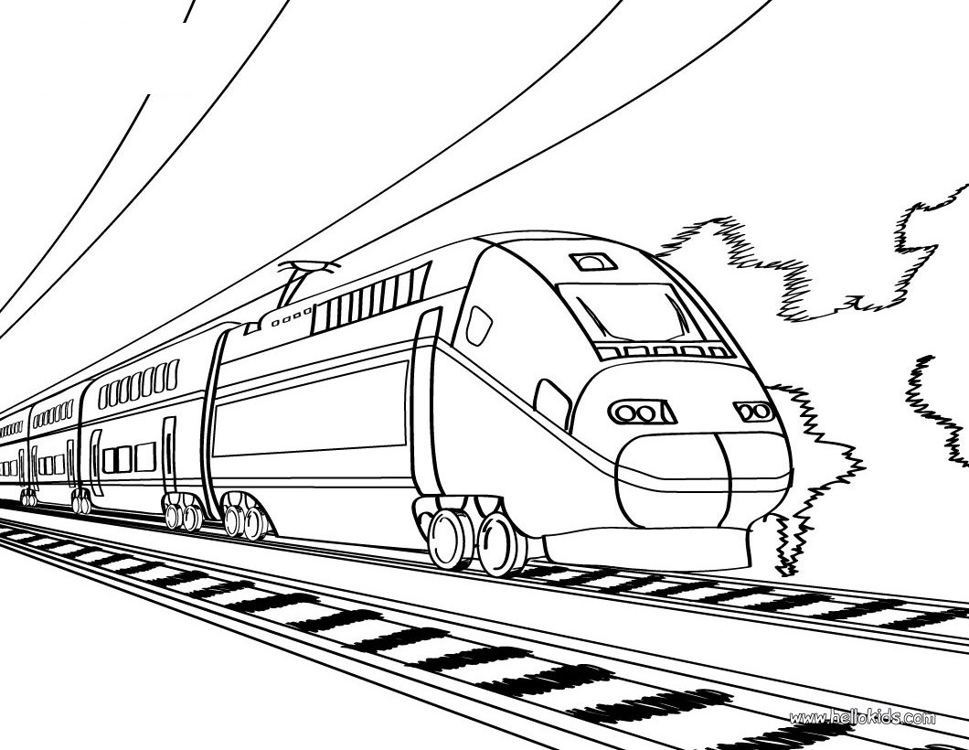 Раскраска: Поезд / Локомотив (транспорт) #135045 - Бесплатные раскраски для печати