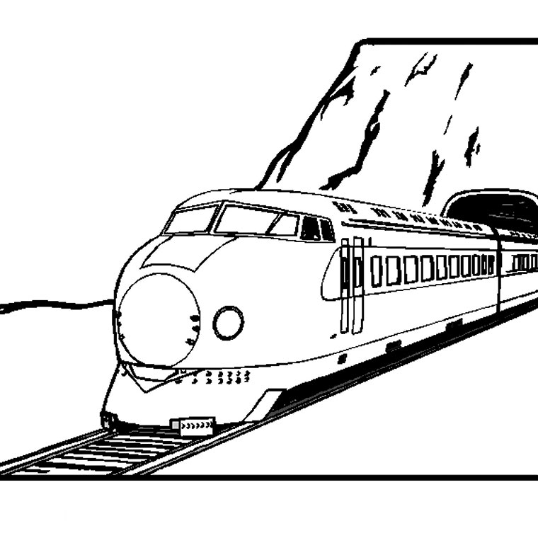 Раскраска: Поезд / Локомотив (транспорт) #135065 - Бесплатные раскраски для печати