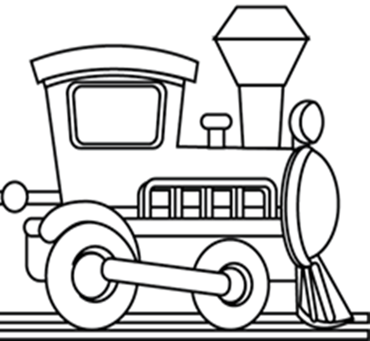 Раскраска трактор поезд