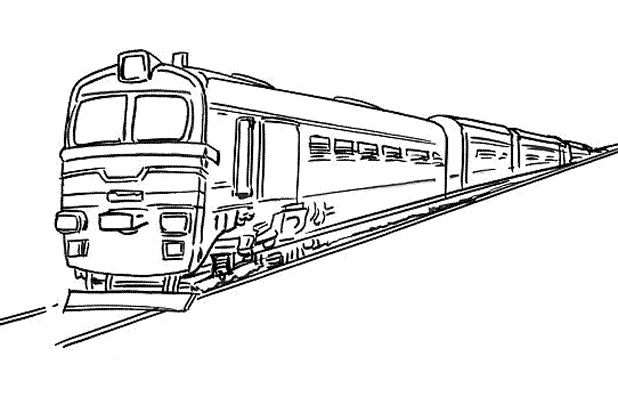 Раскраска: Поезд / Локомотив (транспорт) #135083 - Бесплатные раскраски для печати