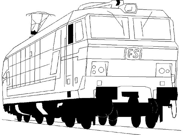 Раскраска: Поезд / Локомотив (транспорт) #135096 - Бесплатные раскраски для печати