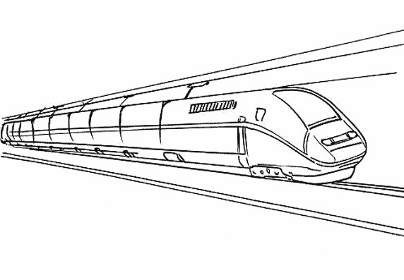 Раскраска: Поезд / Локомотив (транспорт) #135145 - Бесплатные раскраски для печати