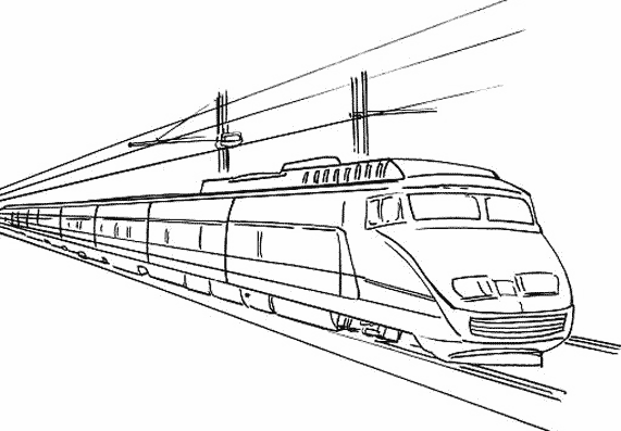 Раскраска: Поезд / Локомотив (транспорт) #135158 - Бесплатные раскраски для печати