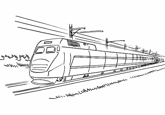 Раскраска: Поезд / Локомотив (транспорт) #135160 - Бесплатные раскраски для печати