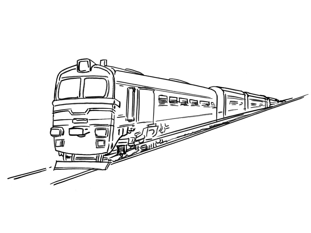 Раскраска: Поезд / Локомотив (транспорт) #135237 - Бесплатные раскраски для печати