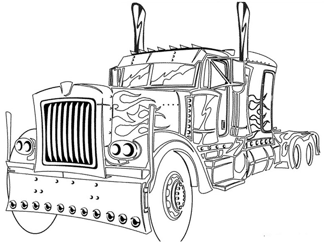 Раскраска: грузовик (транспорт) #135535 - Бесплатные раскраски для печати