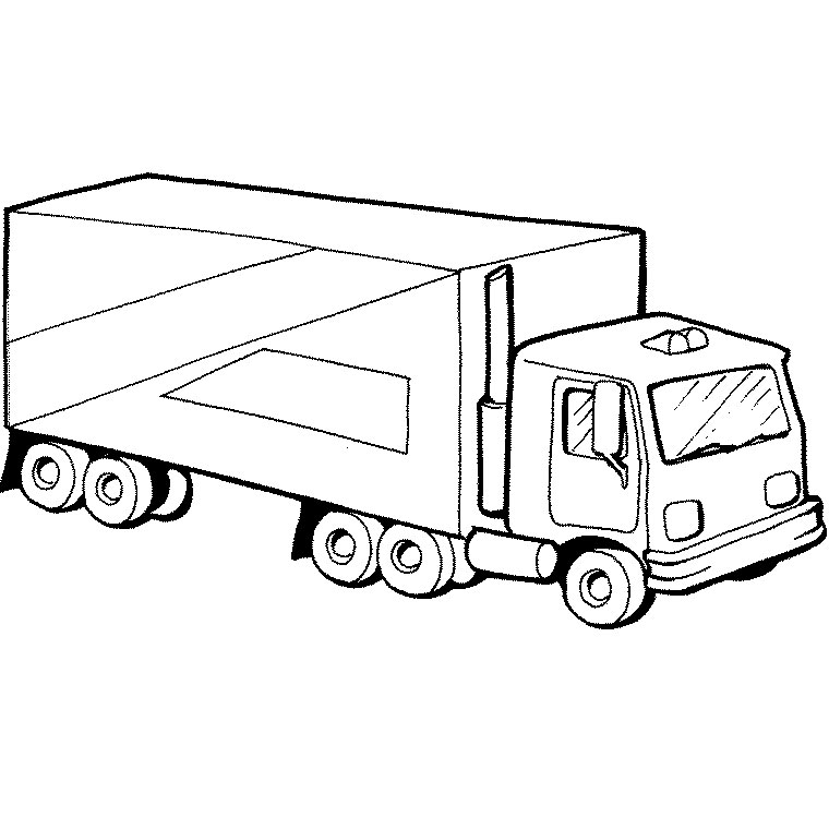 Раскраска: грузовик (транспорт) #135537 - Бесплатные раскраски для печати