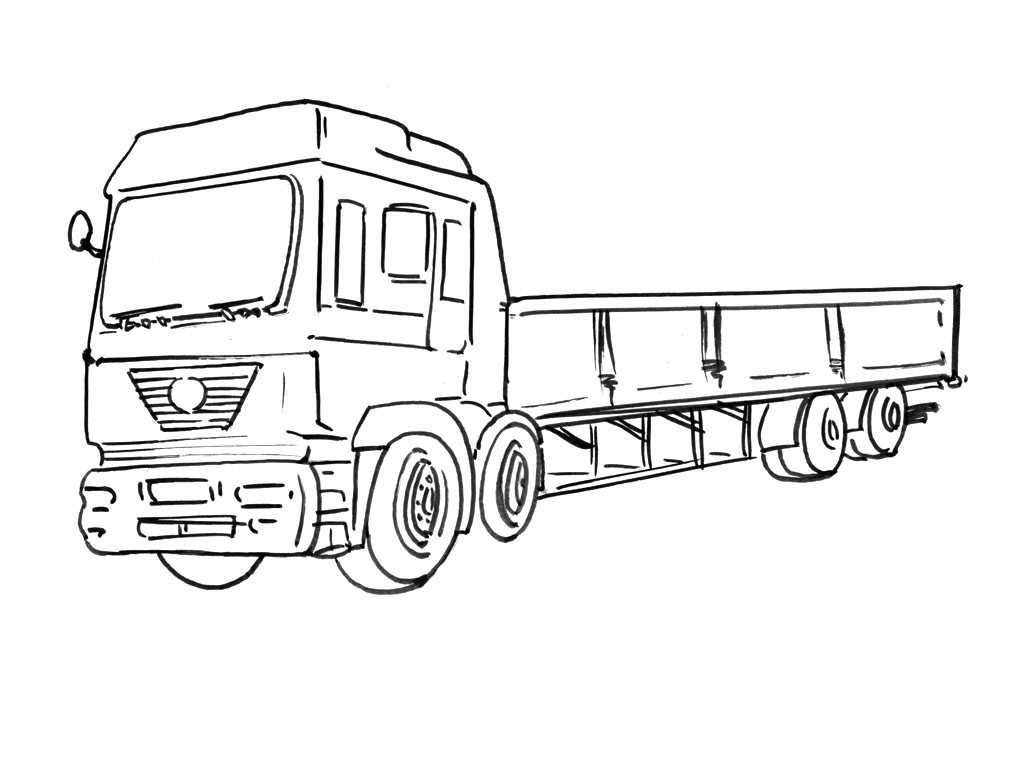 Раскраска: грузовик (транспорт) #135539 - Бесплатные раскраски для печати