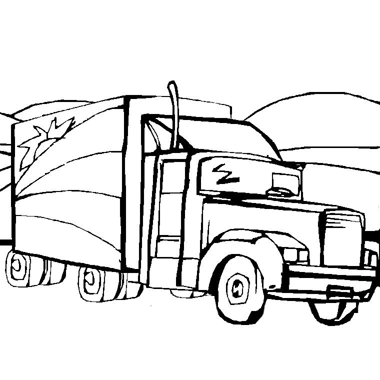 Раскраска: грузовик (транспорт) #135548 - Бесплатные раскраски для печати