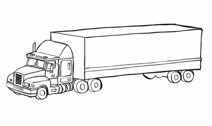 Раскраска: грузовик (транспорт) #135550 - Бесплатные раскраски для печати