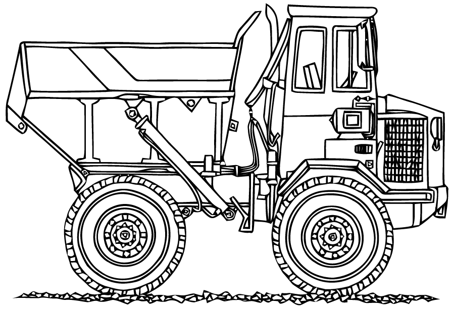 Раскраска: грузовик (транспорт) #135577 - Бесплатные раскраски для печати