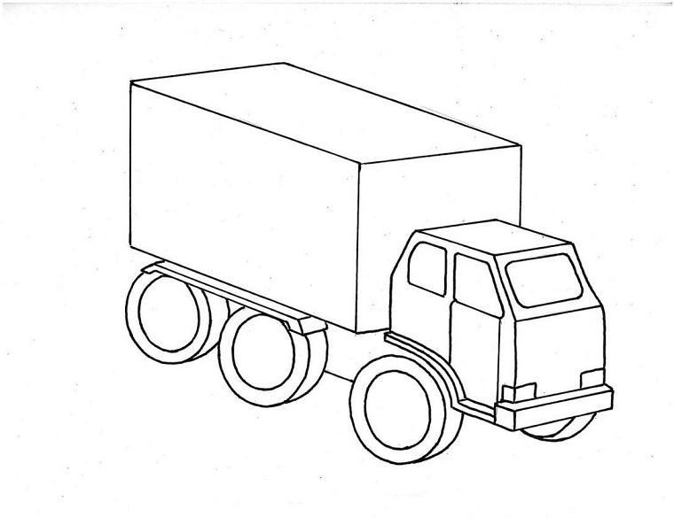 Раскраска: грузовик (транспорт) #135586 - Бесплатные раскраски для печати