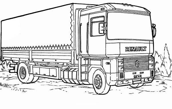 Раскраска: грузовик (транспорт) #135640 - Бесплатные раскраски для печати