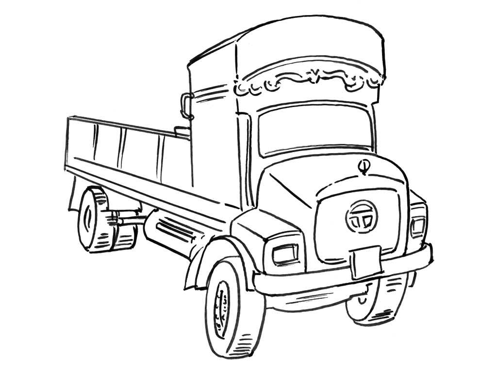Раскраска: грузовик (транспорт) #135642 - Бесплатные раскраски для печати